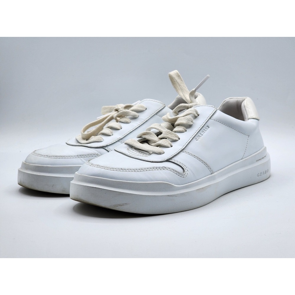 COLE HAAN Women's Size 8.5B WHITE Sneakers W21919 GrandPro‎ Rally Court LEATHER